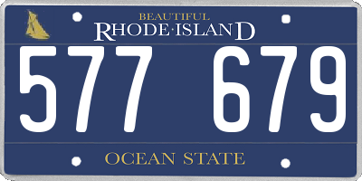 RI license plate 577679