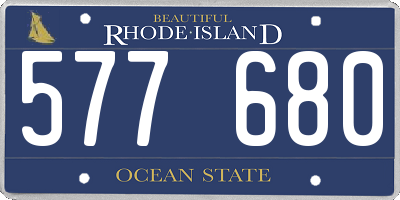 RI license plate 577680