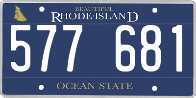 RI license plate 577681