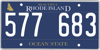 RI license plate 577683