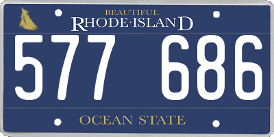 RI license plate 577686
