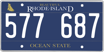 RI license plate 577687