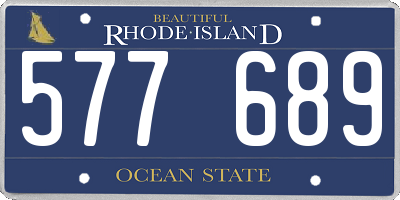 RI license plate 577689