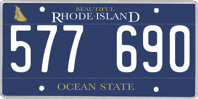RI license plate 577690