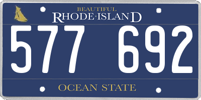 RI license plate 577692