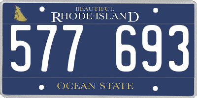 RI license plate 577693
