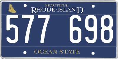 RI license plate 577698