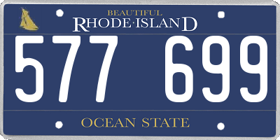 RI license plate 577699