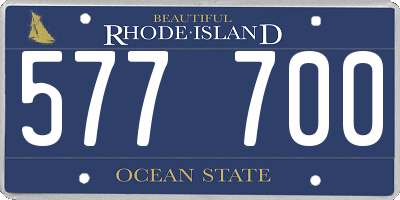RI license plate 577700