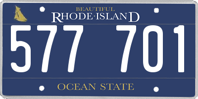 RI license plate 577701