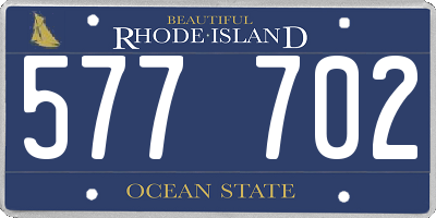 RI license plate 577702