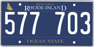 RI license plate 577703