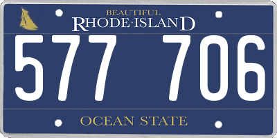 RI license plate 577706