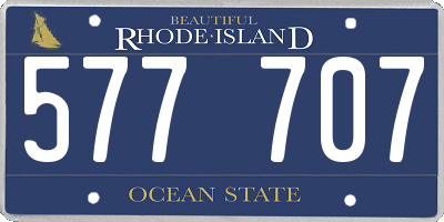 RI license plate 577707
