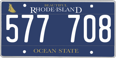 RI license plate 577708