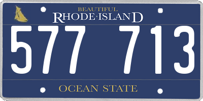 RI license plate 577713