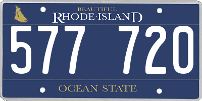 RI license plate 577720