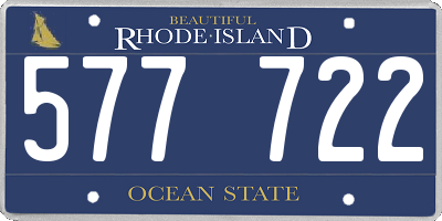 RI license plate 577722