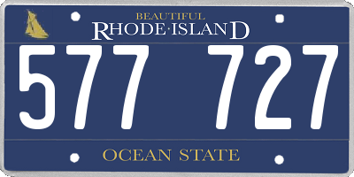 RI license plate 577727