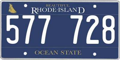 RI license plate 577728