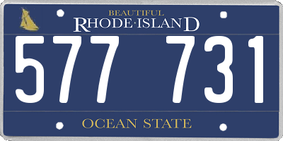 RI license plate 577731