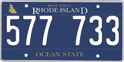 RI license plate 577733