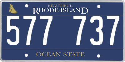 RI license plate 577737