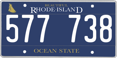 RI license plate 577738