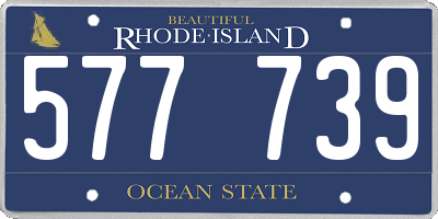 RI license plate 577739