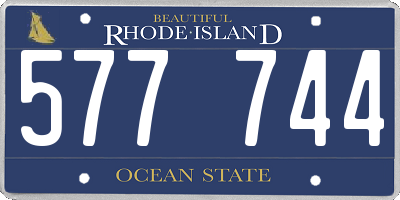 RI license plate 577744