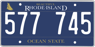 RI license plate 577745