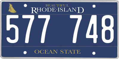 RI license plate 577748