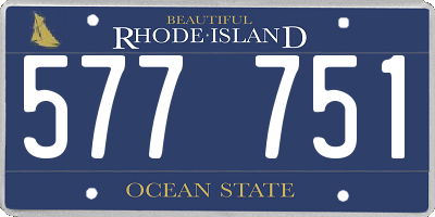 RI license plate 577751