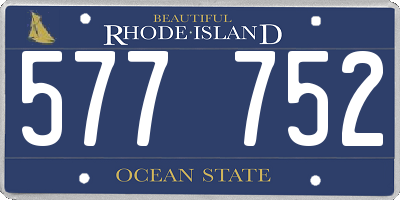 RI license plate 577752