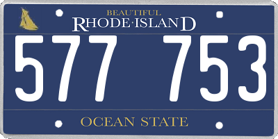 RI license plate 577753