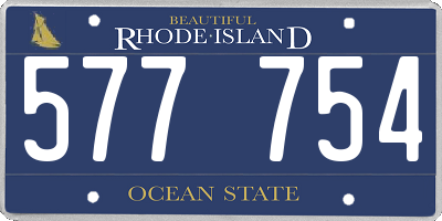 RI license plate 577754