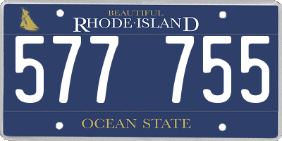 RI license plate 577755