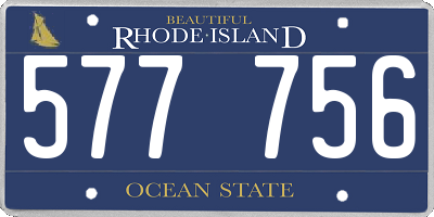 RI license plate 577756
