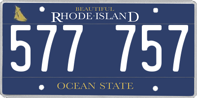 RI license plate 577757