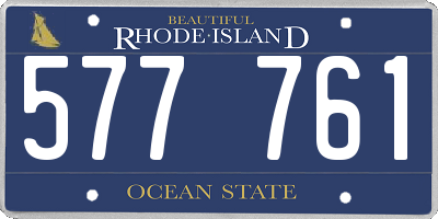 RI license plate 577761