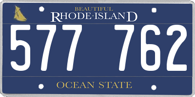 RI license plate 577762