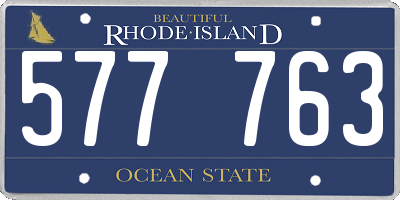 RI license plate 577763