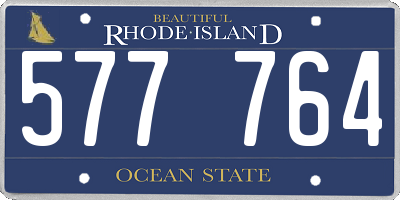 RI license plate 577764