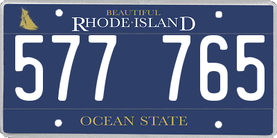 RI license plate 577765
