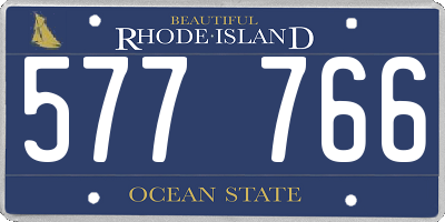 RI license plate 577766