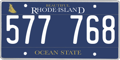 RI license plate 577768