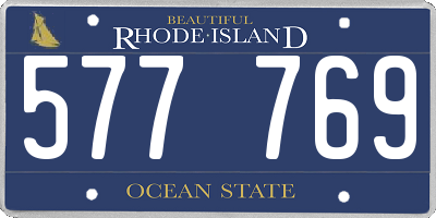 RI license plate 577769