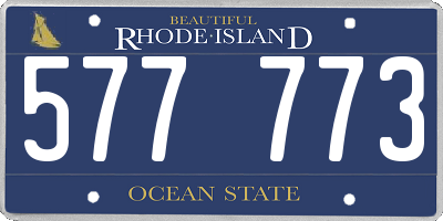RI license plate 577773