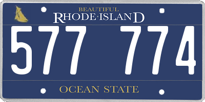 RI license plate 577774