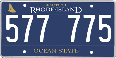 RI license plate 577775